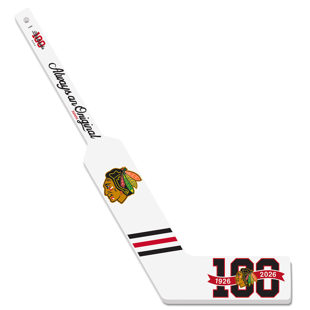 Chicago Blackhawks Centennial Goalie Mini Hockey Stick Always an Original