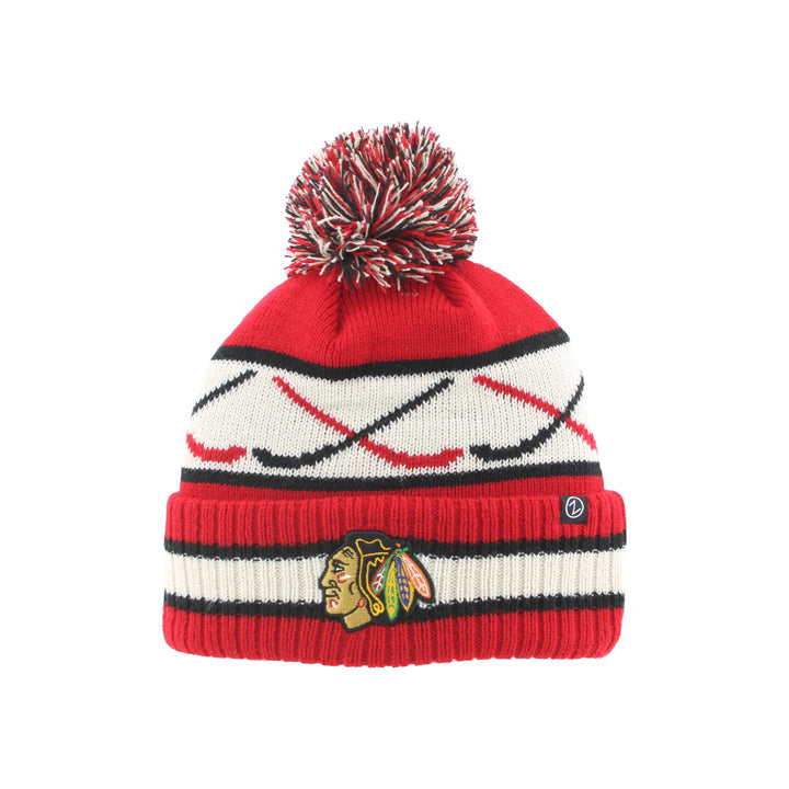 Zephyr Chicago Blackhawks Cross Check Knit Hat