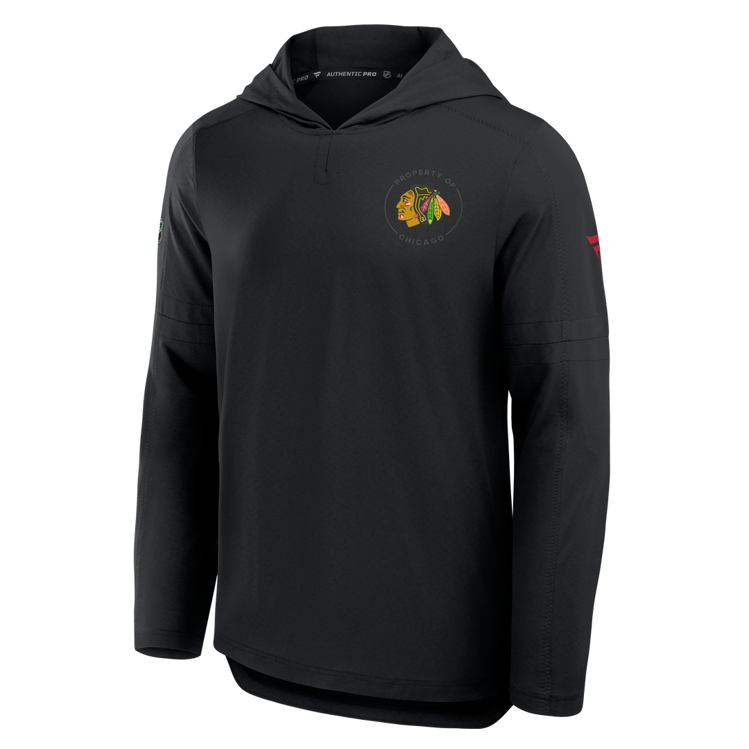Fanatics Chicago Blackhawks Authentic Pro Train Lightweight Hoodie