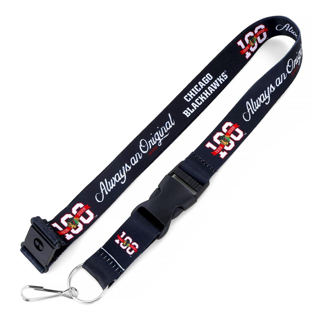 Chicago Blackhawks 100th Anniversary Lanyard