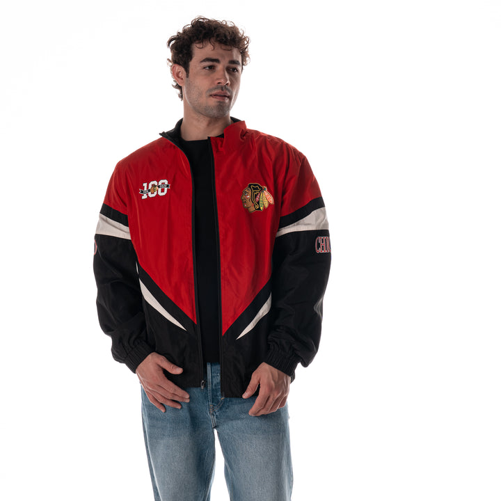 Wild Collective Chicago Blackhawks Centennial Track Jacket