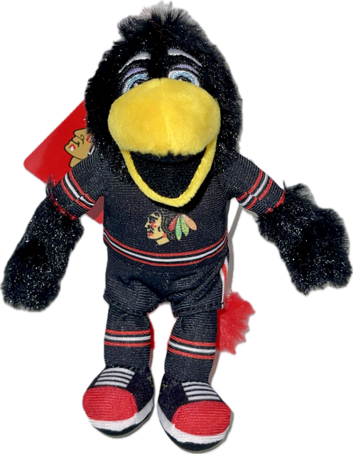 Chicago Blackhawks Tommy Hawk Plush Zipper Pull Charm - Black Jersey