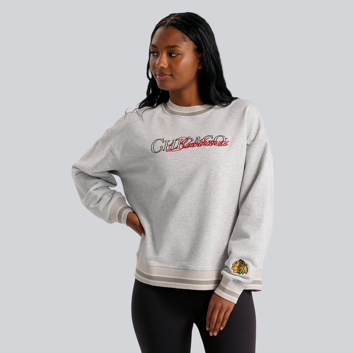 lululemon Chicago Blackhawks Perfectly Oversized Ringer Crew