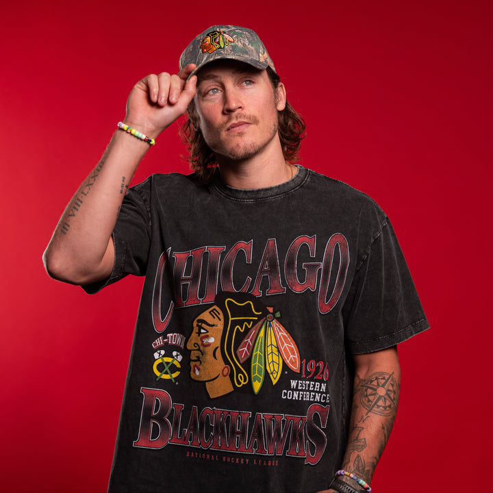 Wild Collective Chicago Blackhawks Oversized Streetwear Tee