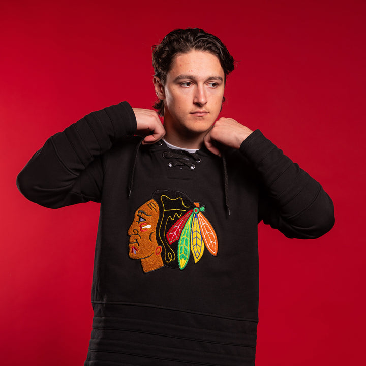 Blackhawks Originals Black Hockey Hoodie