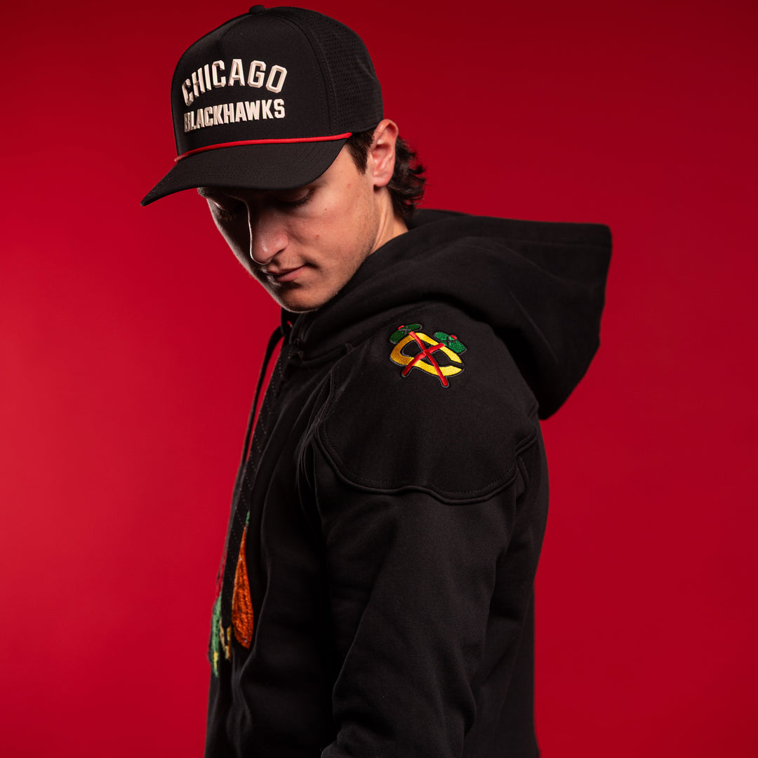 Blackhawks Originals Black Hockey Hoodie