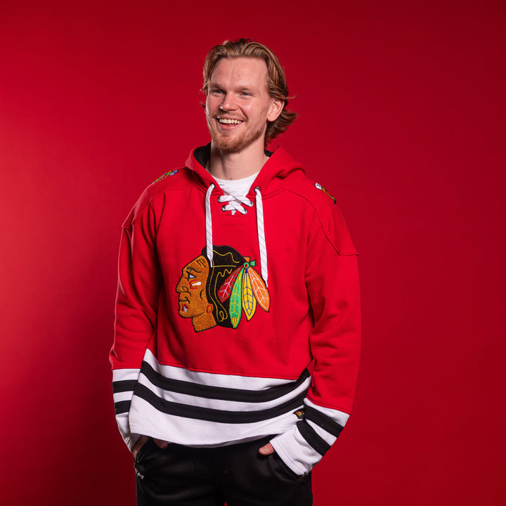 Blackhawks Originals Red Hockey Hoodie