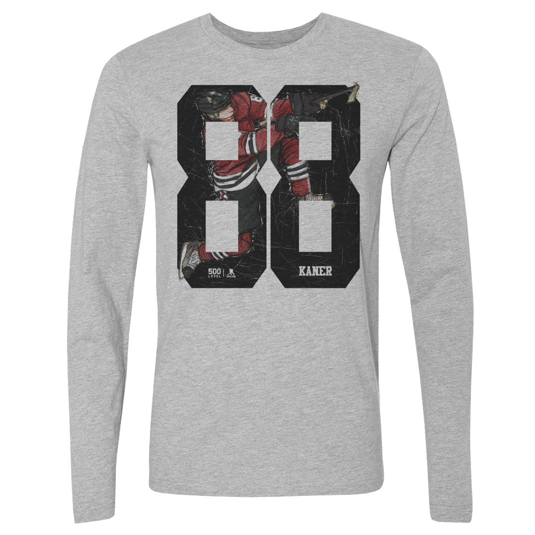 Chicago Blackhawks Patrick Kane Sketch 88 Long Sleeve Tee