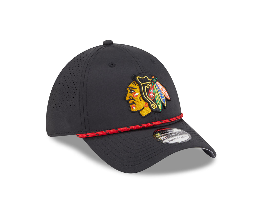 New Era Chicago Blackhawks 39THIRTY Primary Logo Rope Fitted Cap