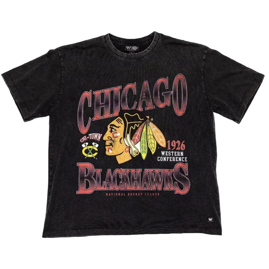 Wild Collective Chicago Blackhawks Oversized Streetwear Tee