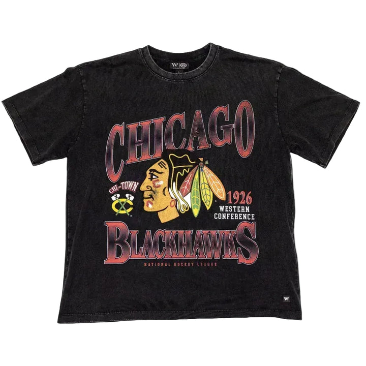 Wild Collective Chicago Blackhawks Oversized Streetwear Tee