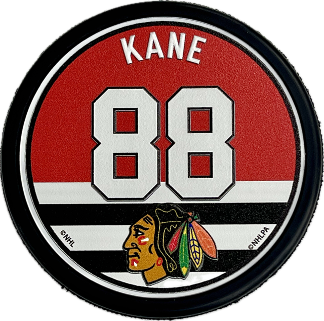 Chicago Blackhawks Name &amp; Number Puck - Patrick Kane 
