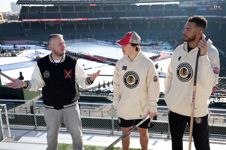 American Needle Winter Classic Chicago Blackhawks French Terry Letterman Jacket