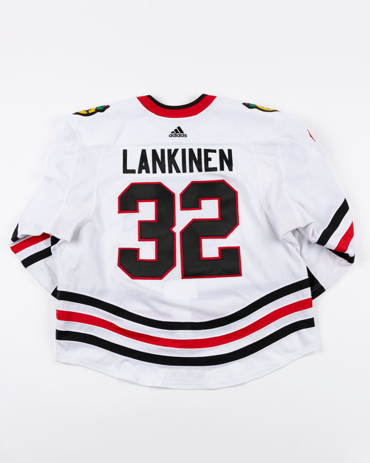 Kevin Lankinen Game-Used White Jersey 07372