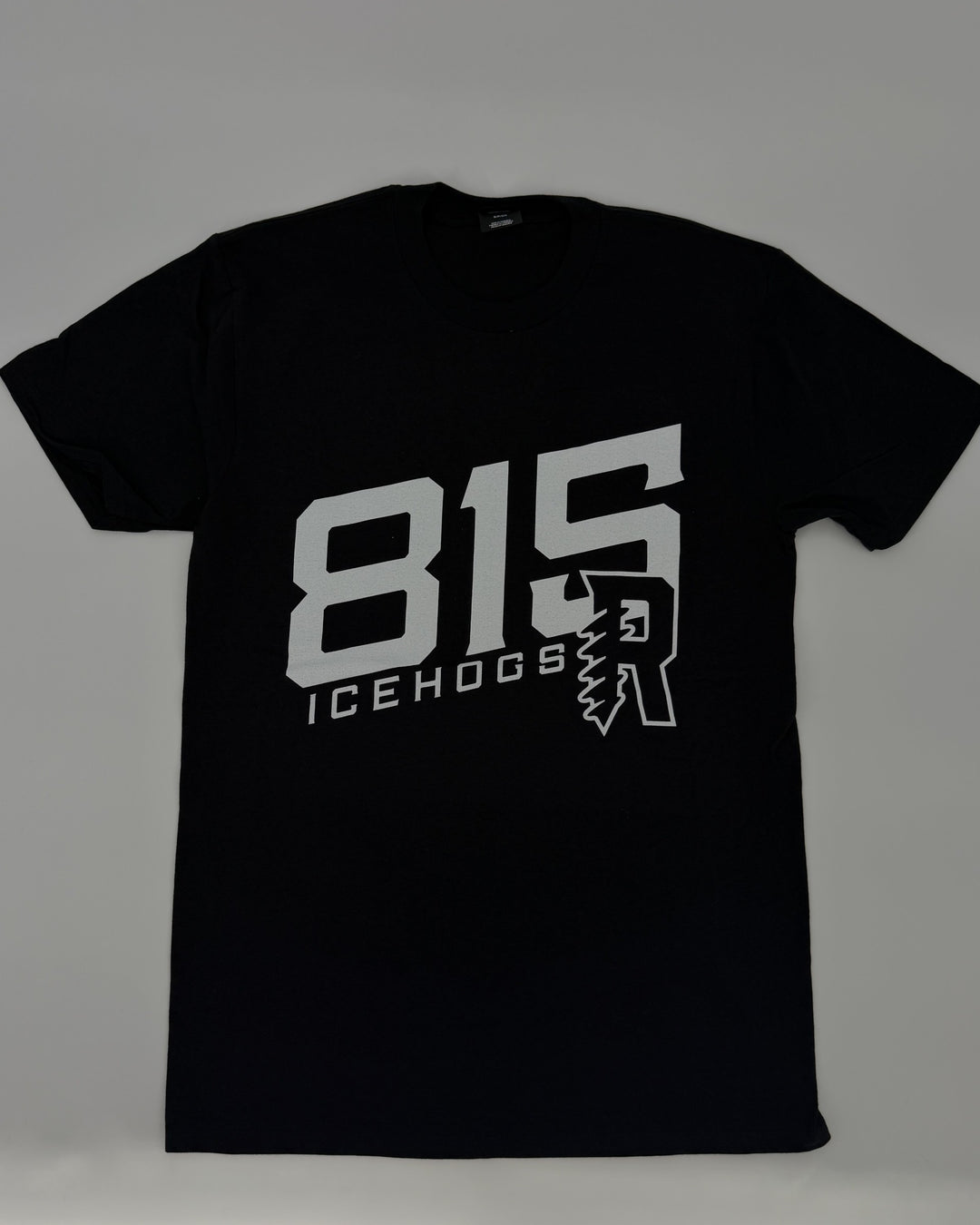 Rockford IceHogs Screw City "R" 815 Black Tee