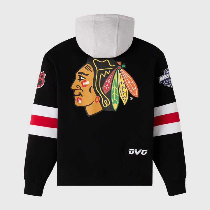 OVO x NHL Chicago Blackhawks Hoodie - Black