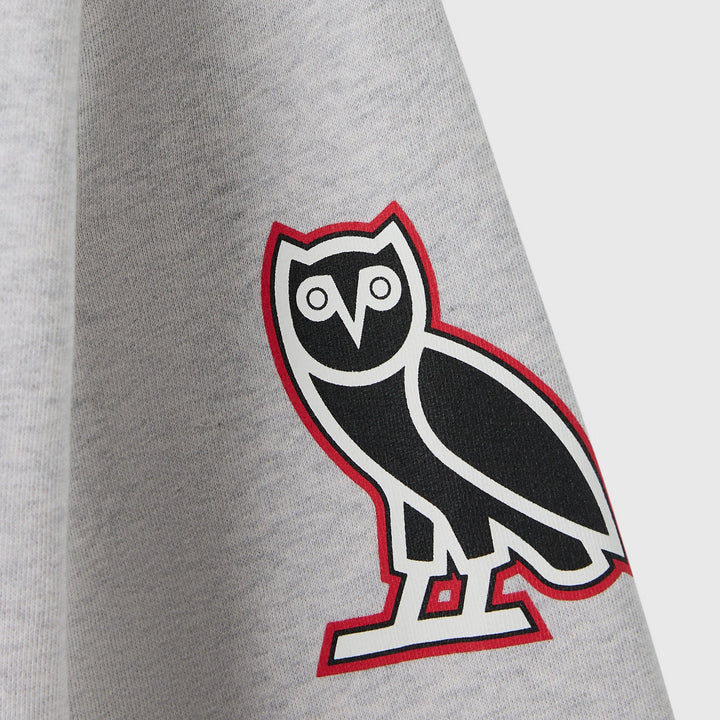 OVO x NHL Chicago Blackhawks Crewneck - Ash Heather