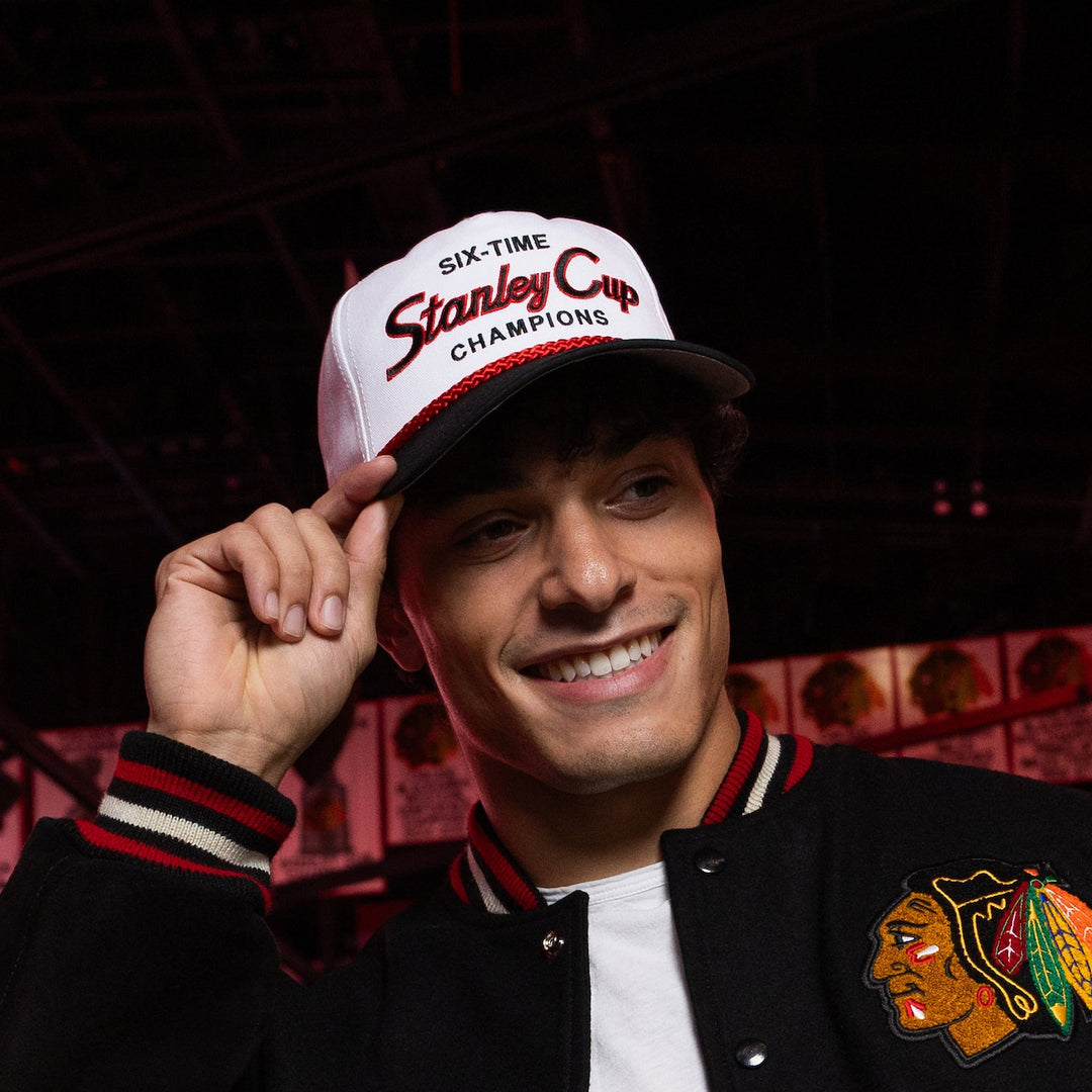 American Needle Chicago Blackhawks 6X Stanley Cup Champions Roscoe Rope Hat