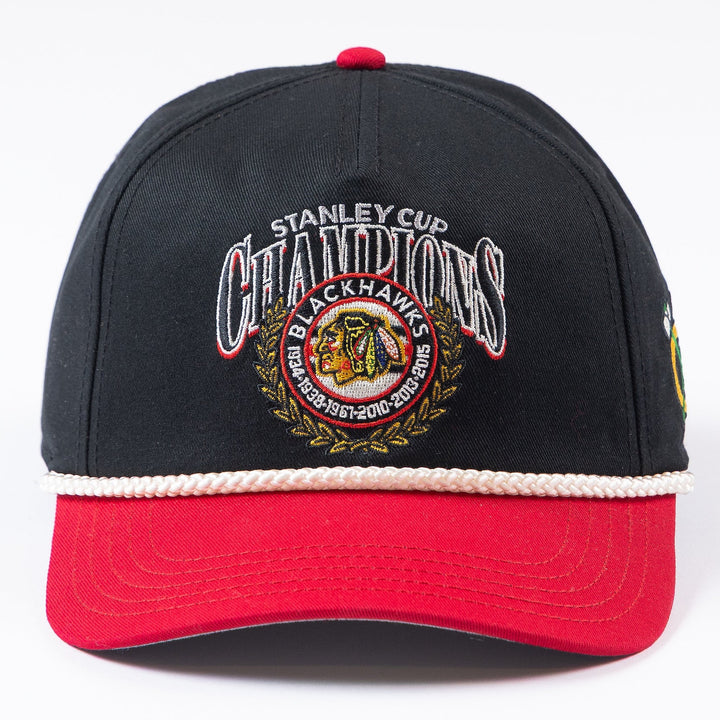 American Needle Chicago Blackhawks Champions Crest Roscoe Rope Hat