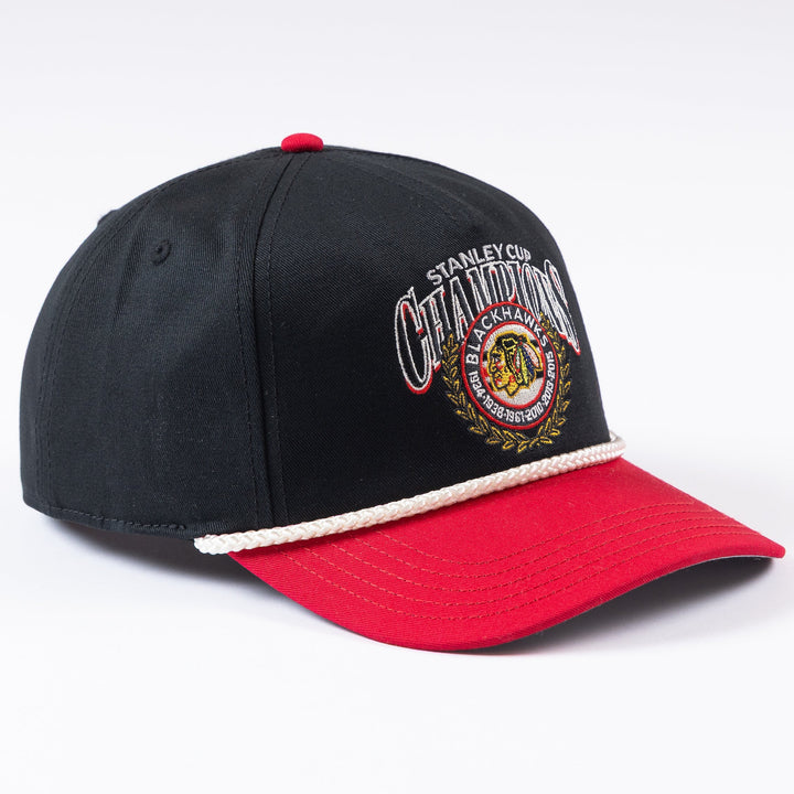 American Needle Chicago Blackhawks Champions Crest Roscoe Rope Hat