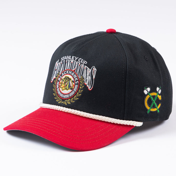 American Needle Chicago Blackhawks Champions Crest Roscoe Rope Hat