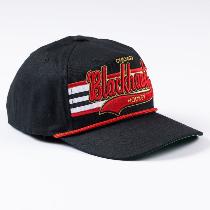 Mitchell &amp; Ness Chicago Blackhawks Jersey Stripe Tail Sweep Snapback