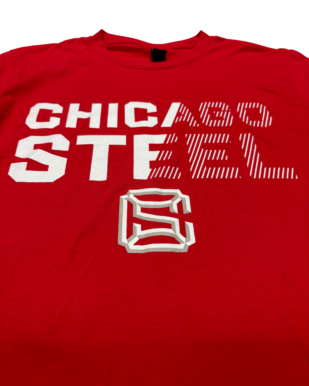 Chicago Steel Red Wordmark Tee