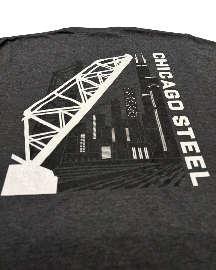 Chicago Steel Charcoal Long Sleeve Tee