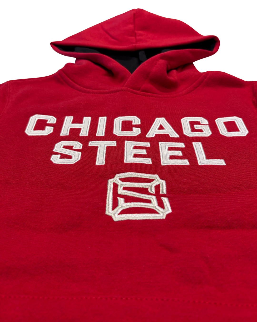 Chicago Steel Youth Red Wordmark Hoodie