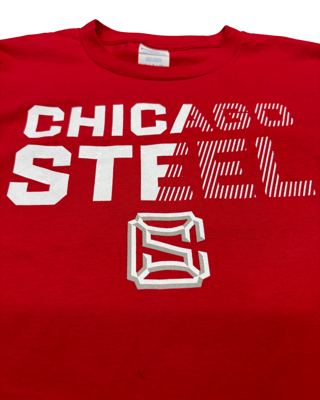 Chicago Steel Wordmark Youth Red Tee