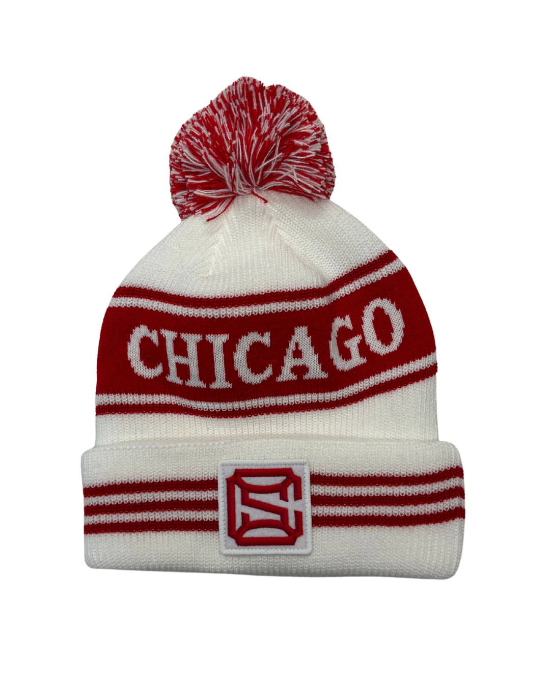 Chicago Steel Legacy White Knit Beanie