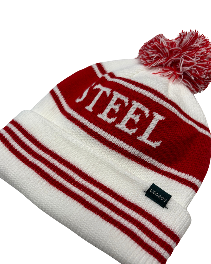 Chicago Steel Legacy White Knit Beanie
