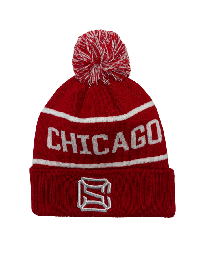 Chicago Steel Legacy Red Knit Beanie