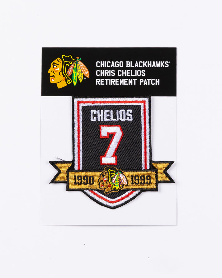 Chicago Blackhawks Chris Chelios Retirement Patch