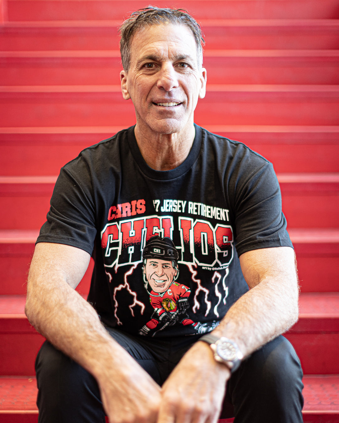 Relish Brand Chicago Blackhawks Chelios Retirement Tee