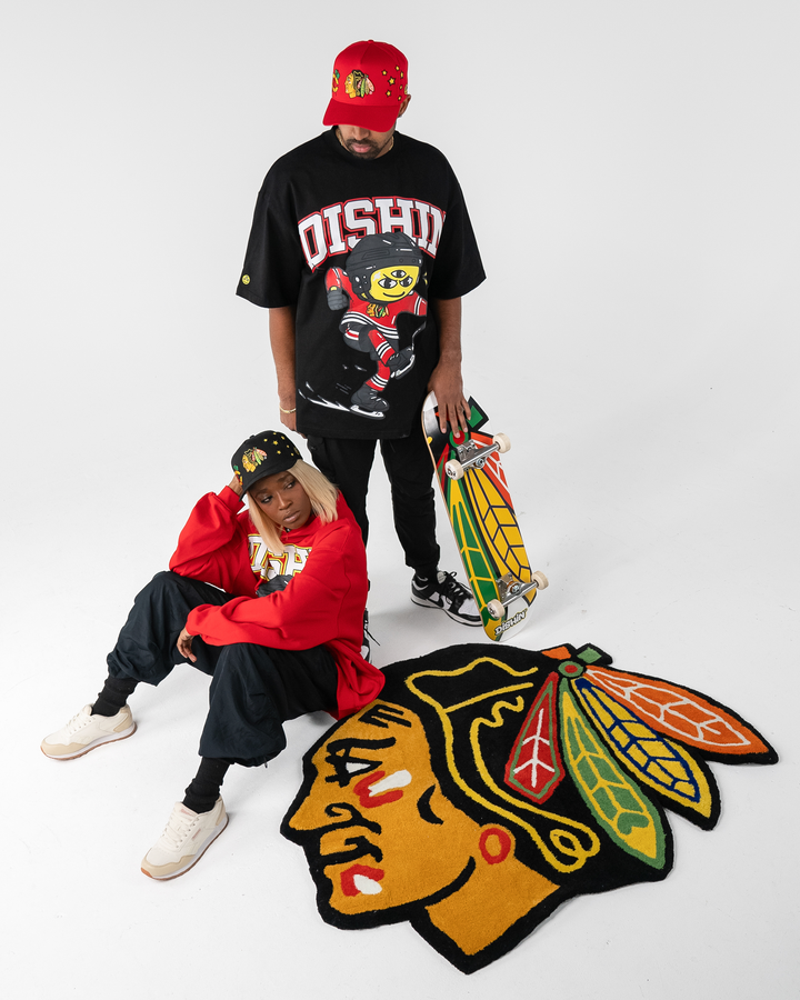 DISHIN x Chicago Blackhawks skateboard deck - with model