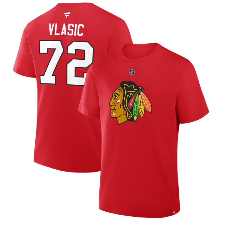 Fanatics Alex Vlasic Chicago Blackhawks Player Tee