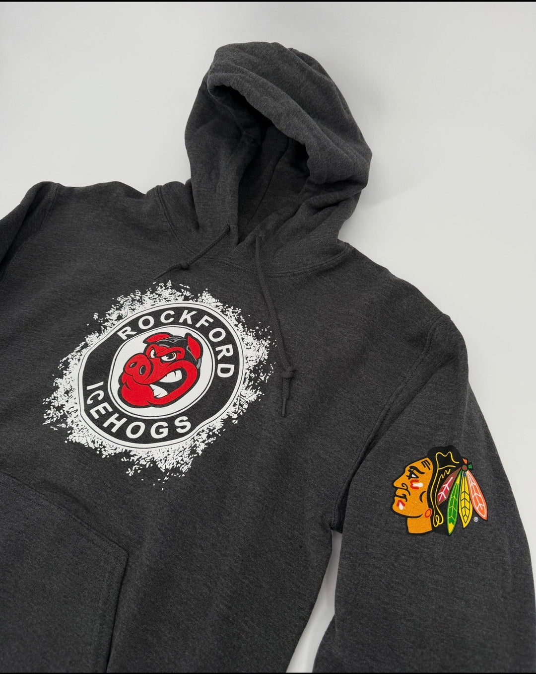 Rockford IceHogs Grey Frosty Logo Hoodie