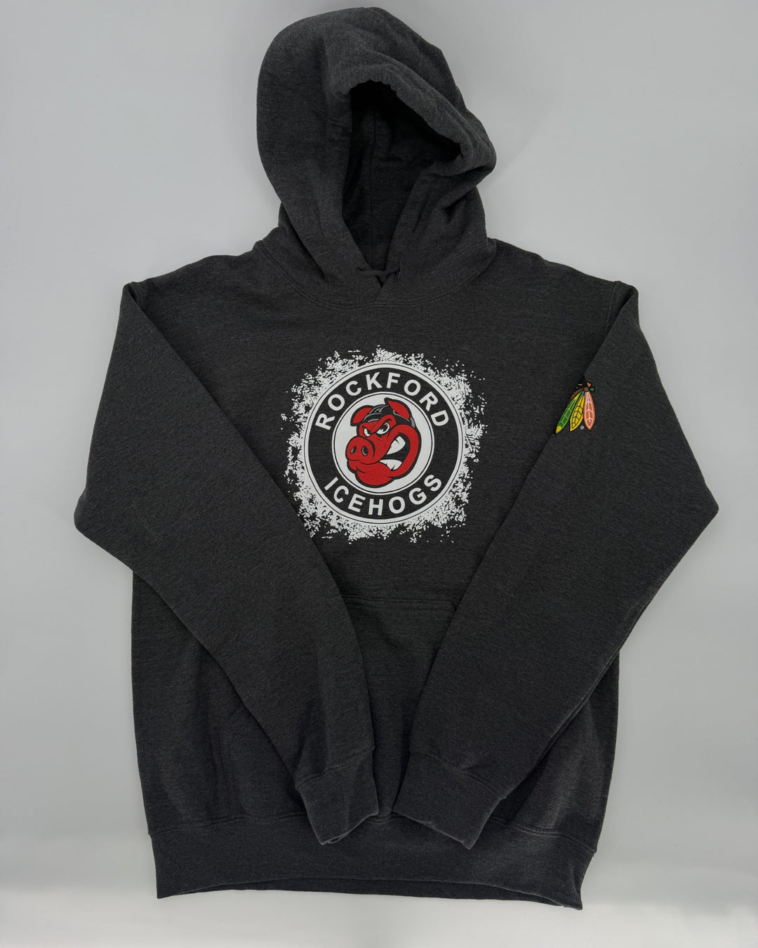 Rockford IceHogs Grey Frosty Logo Hoodie