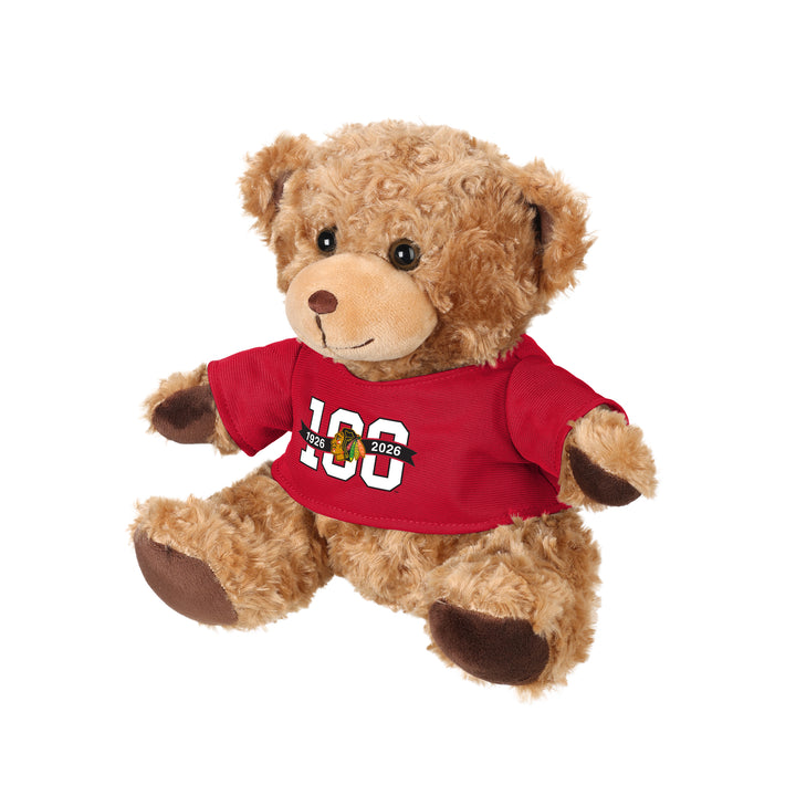 Chicago Blackhawks Centennial Seated Plush Bear