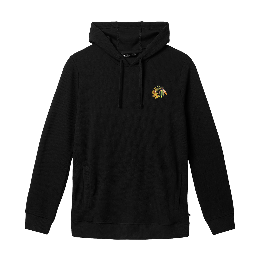 TravisMathew Chicago Blackhawks Black Cloud Waffle Hoodie