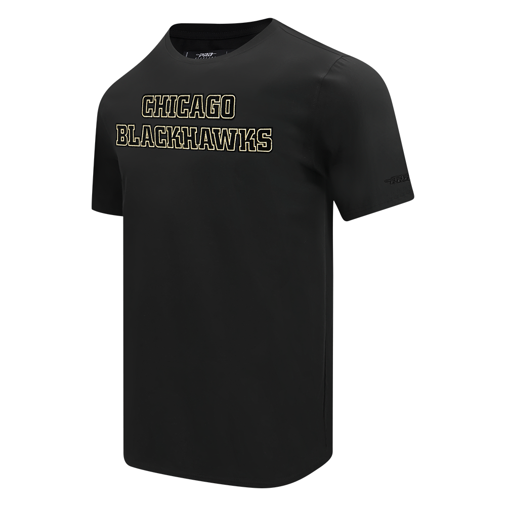 Pro Standard Chicago Blackhawks Centennial Black & Gold Short Sleeve Tee