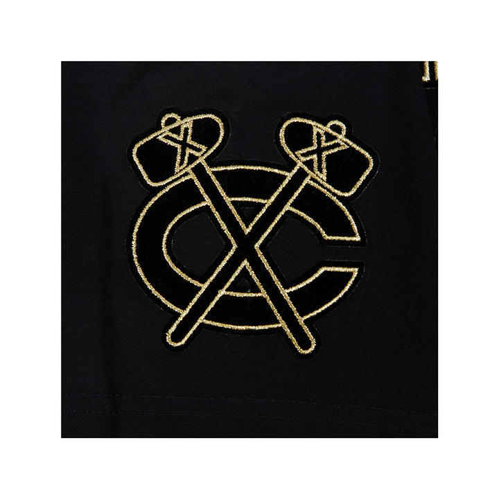 Pro Standard Chicago Blackhawks Centennial Black & Gold Short Sleeve Tee