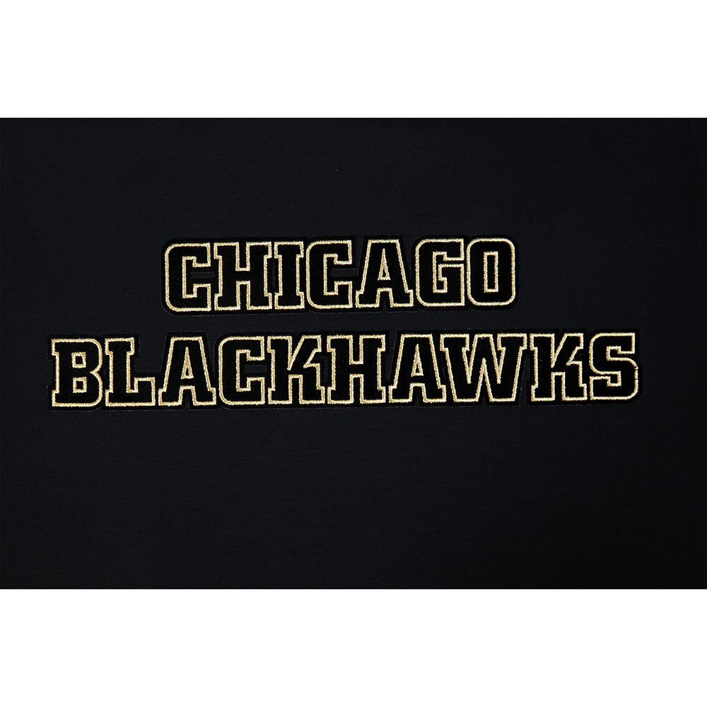 Pro Standard Chicago Blackhawks Centennial Black & Gold Short Sleeve Tee