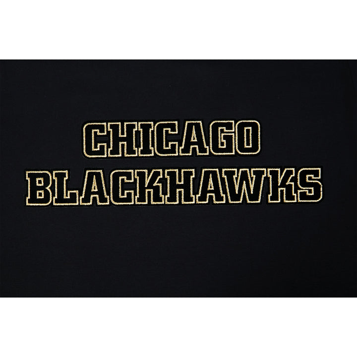 Pro Standard Chicago Blackhawks Centennial Black & Gold Short Sleeve Tee
