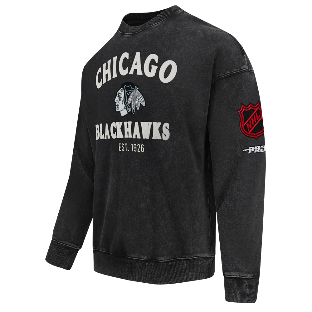 Pro Standard Chicago Blackhawks First Team Enzyme Wash Crewneck