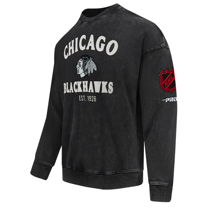 Pro Standard Chicago Blackhawks First Team Enzyme Wash Crewneck