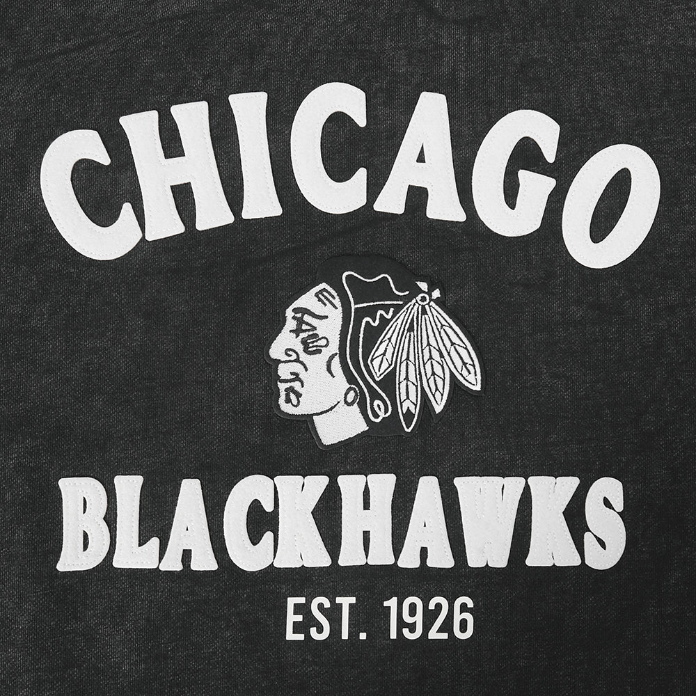 Pro Standard Chicago Blackhawks First Team Enzyme Wash Crewneck