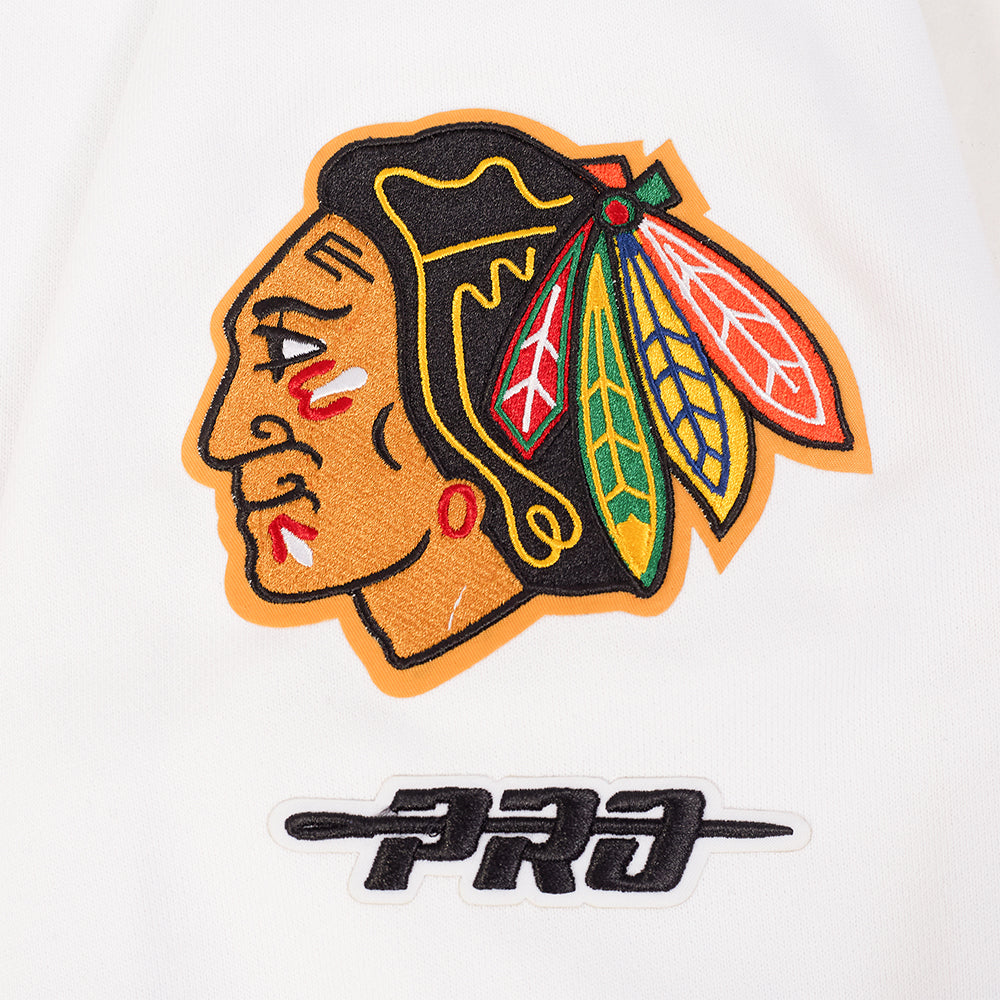Pro Standard Chicago Blackhawks Centennial Badge Rib Cuff Crewneck