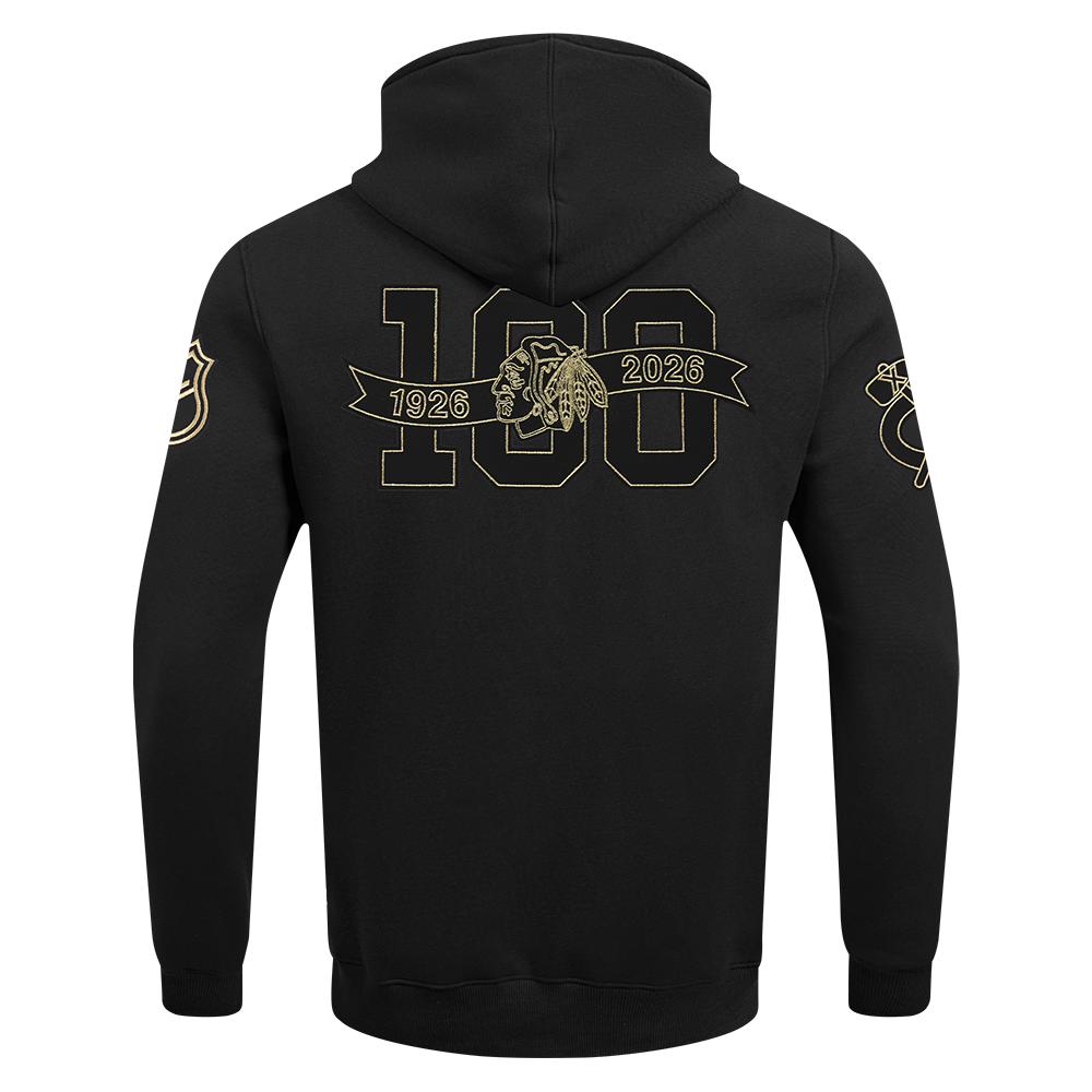 Pro Standard Chicago Blackhawks Centennial Black & Gold Hoodie